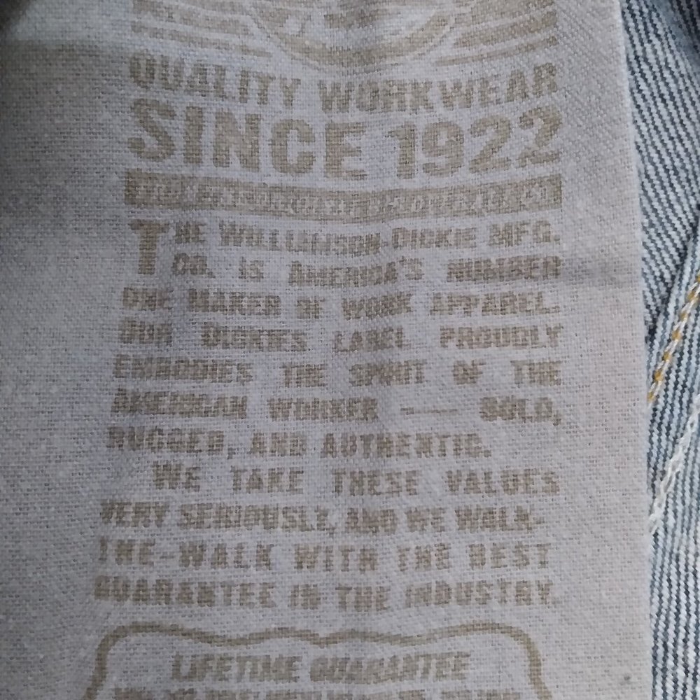 Men’s Dickies Work Wear Jeans Slim 40x30 Blue - Picture 13 of 16